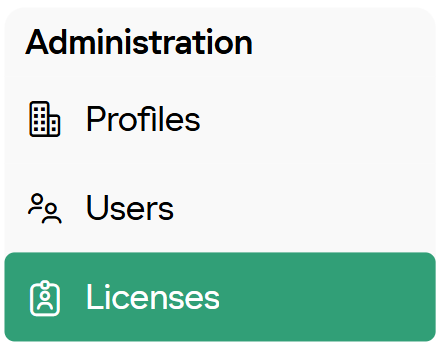 Licenses Tab